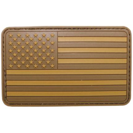 Velcro Patch vlajka USA 3D 8x5cm, plast - desert