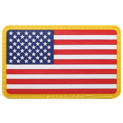 Velcro Patch vlajka USA 3D 8x5cm, plast - barevná