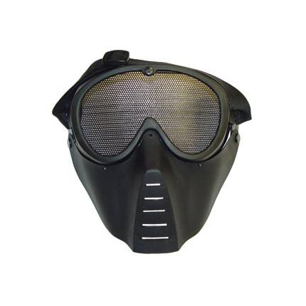 Ochranná airsoftová maska, síťovina,  černá