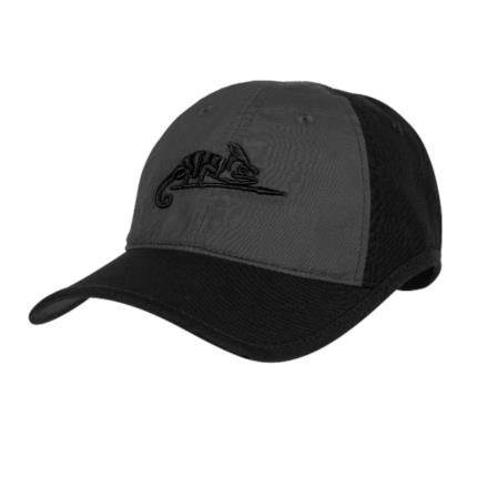 Baseball cap - kšiltovka Helikon logo - černošedá