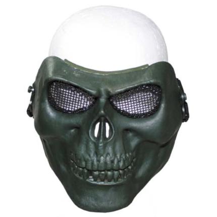 Ochranná obličejová maska "Lebka", zelená