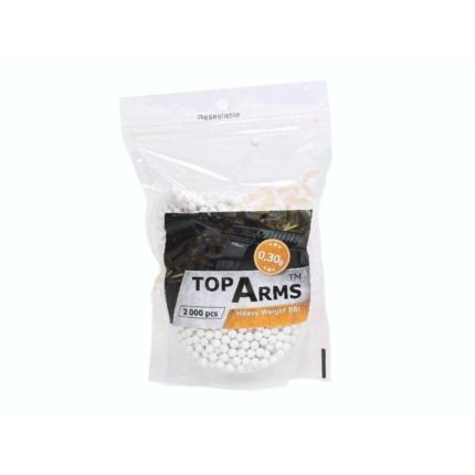 Kuličky TopArms 0,30g 2000ks - bílé