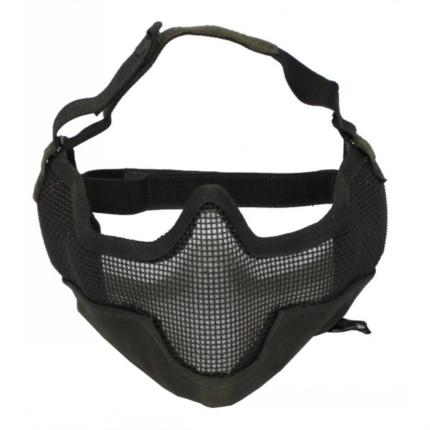 Obličejová ochranná maska airsoft - zelená [MFH]