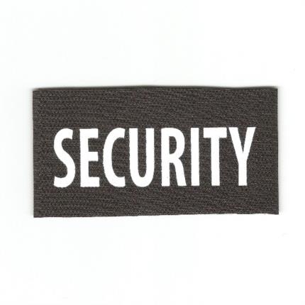 Velcro nápis "SECURITY" 10x5 cm - bílý